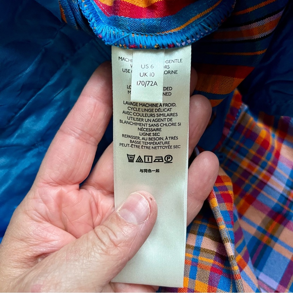 ANTHROPOLOGIE Mauve Flared Plaid Pants Size 6 - Picture 13 of 15